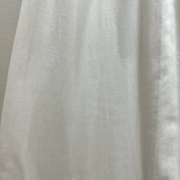 Reformation Villa Midi Dress Smocked Organic Cotton White Size L - Picture 6 of 9